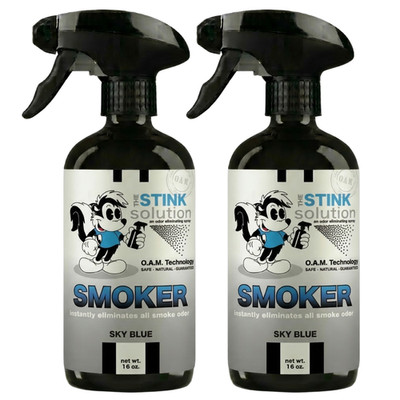 The Stink Solution Smoke Odor Eliminating Spray Sky Blue Scent - 2 16 oz Bottles