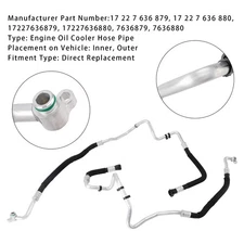 2X Engine Oil Cooler Hose Pipe Inlet & Outlet For BMW F02 F05 F06 535i 640i 740i