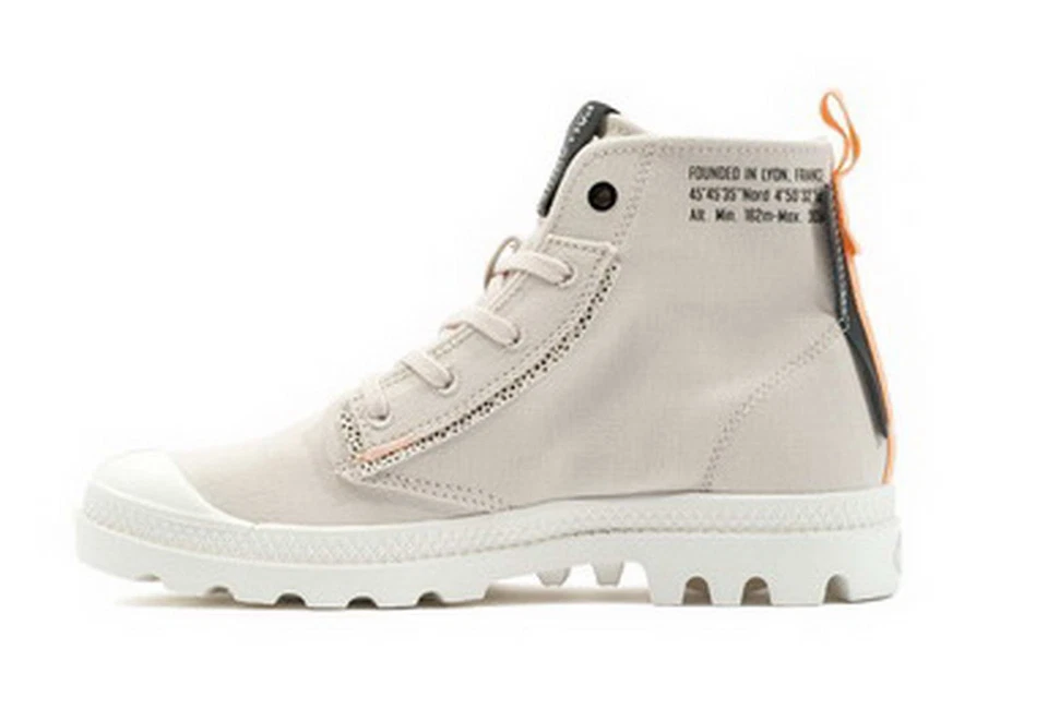Palladium Schnürboot Palla Underlayer Beige Canvas High Sneaker Stiefelette - Bild 3 von 4