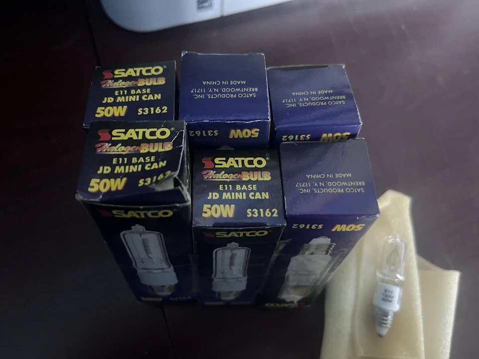 Satco S3162 50 Watt 120V E11 Base Clear Light Bulbs - Image 2 of 2
