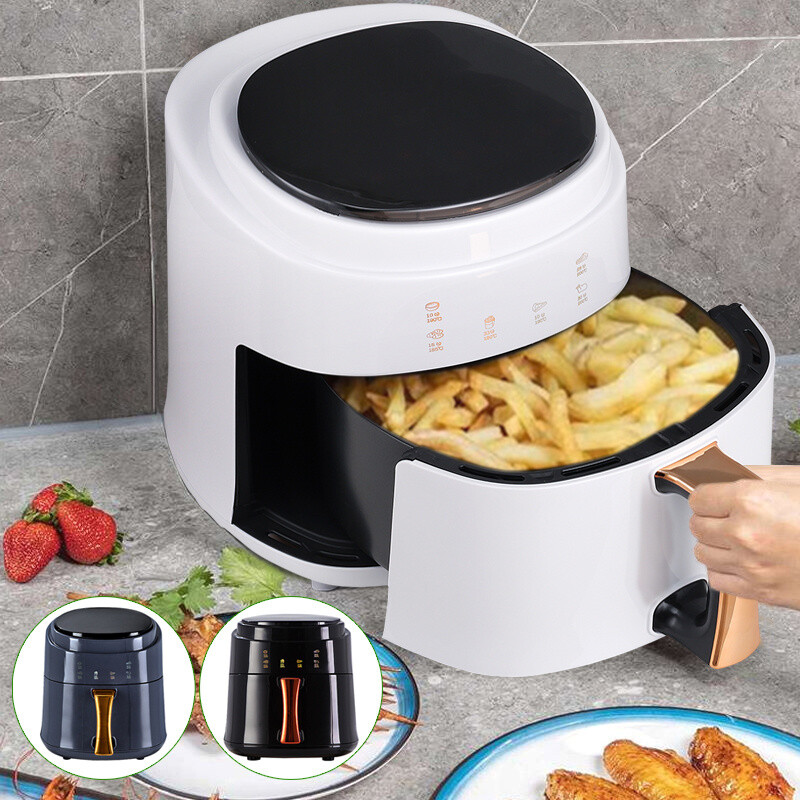 8L Air Fryer With Basket Rapid Healthy Cooker Low Fat Oil Free Fryers  Adjustable
