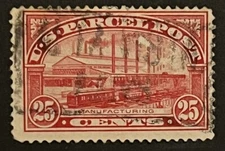 Travelstamps: 1912-13 US Stamp Scott# Q9 Manufacturing Used NG 25 cents