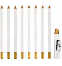 Maitys 8 Pieces Barber Pencil with Built-in Sharpener Edge Hairline Razor Trace