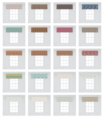 Ambesonne Colorful Design Window Valance Curtain for Kitchen Bedroom in 2 Sizes