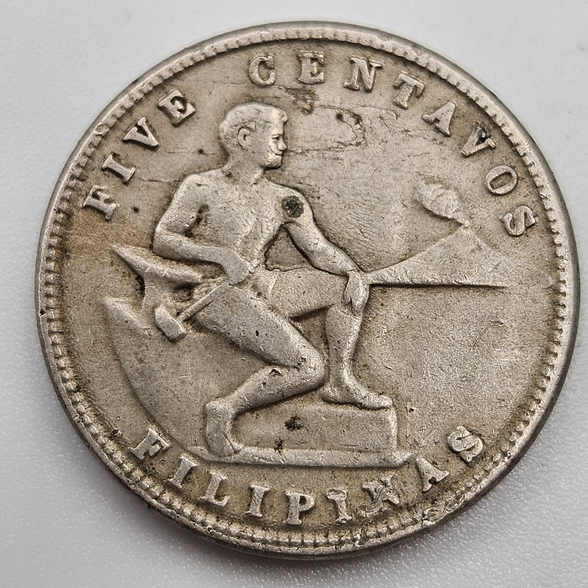 1941-M 5 Centavos VF Philippines US Manila Mint Copper-Nickel-Zinc