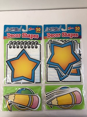 New Artskills Decor Shapes Star Pencil 100 Shapes In All 50 Each
