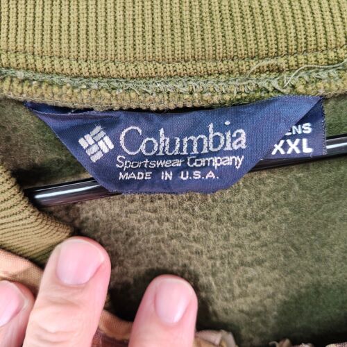 Columbia Duck Camo Hunting Vest Full Zip Pockets Outdoors XXL Made USA - Picture 3 of 10