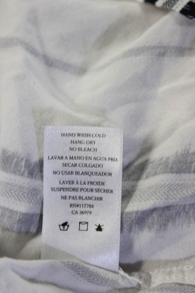 Rails Women's Collar Long Sleeves Button Up Cropped Stripe Shirt White