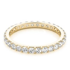 1.00 Carat G SI1 Genuine Lab Grown Diamond Eternity Band Ring in 10k Gold