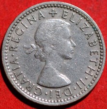 United Kingdom 6 Pence 1955 Elizabeth II KM  903