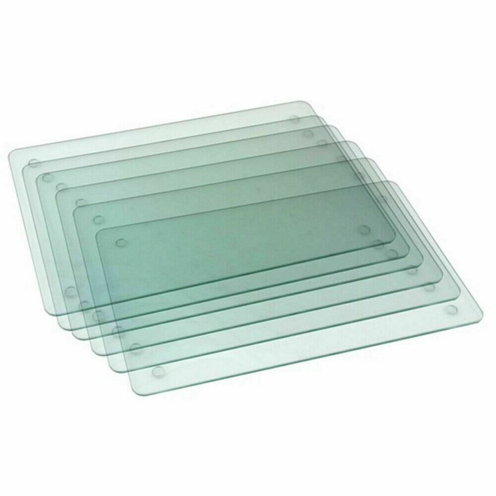NON SLIP SQUARE CLEAR GLASS PLACEMATS AND COASTERS DRINK MATS COFFEE