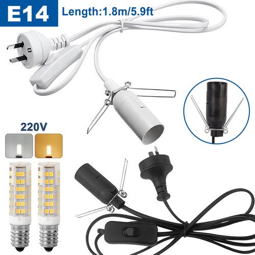 E14 Salt Lamp Power Cord Cable 1.8m Dimmer Switch Control& 7/9/10W LED Corn Bulb - Picture 43 of 54