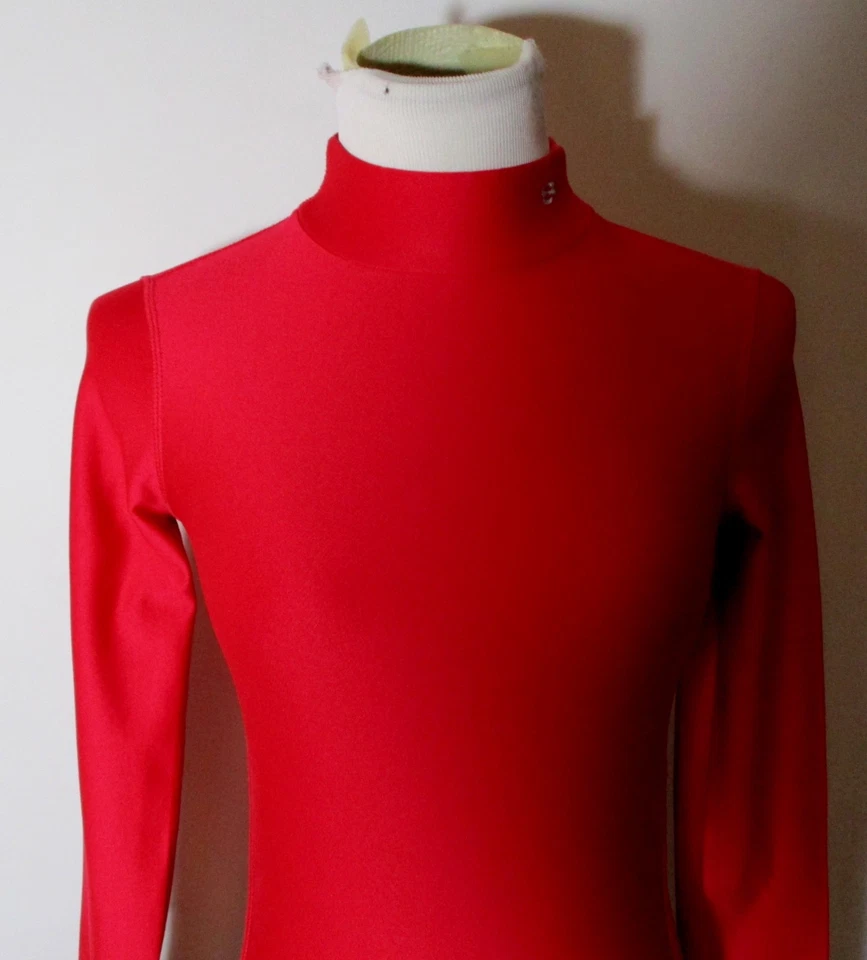 СЛОЙ 8 красный длинным рукавом насмешливый шеи сжатия Топ женский размер XS - Изображение 2 из 4