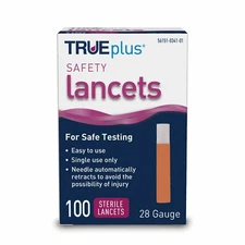 TRUEplus Safety Lancets 28G