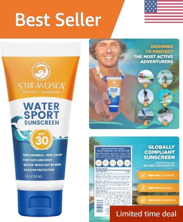 Biodegradable Mineral Sunscreen SPF 30 for Kids Babies Moisturizing