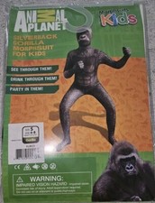 Animal Planet Silverback Gorilla Morphsuit Haloween Costume For Kids Age 6-8