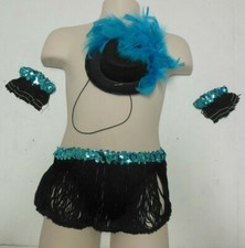 Fringe Skirt w/ feathered accessories Mini Topper Hat Small child Armbands