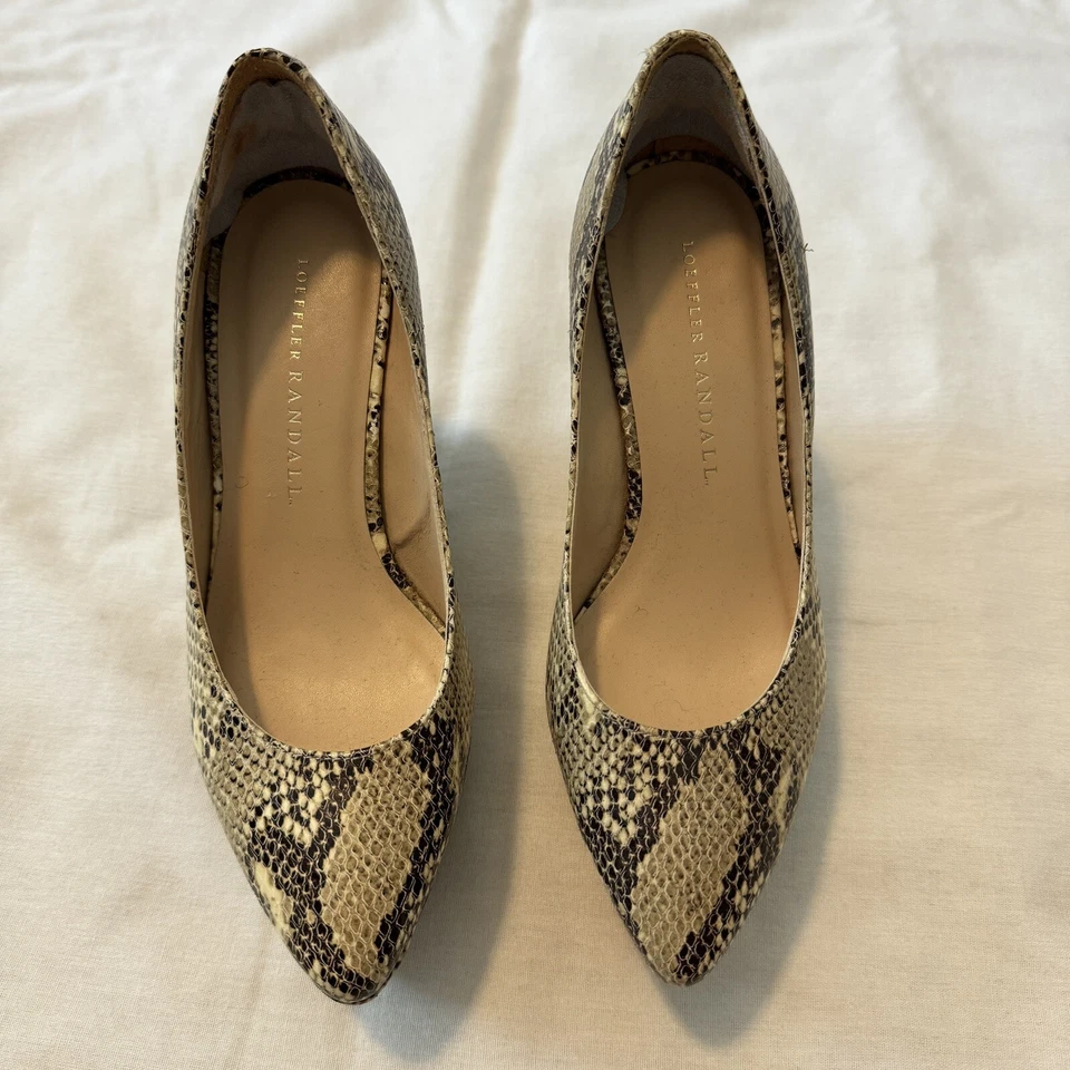 LOEFFLER RANDALL Mujer 5.5 Piel de Serpiente Plataforma Cuña Tacones Carrera Cápsula Clásico Foto 2 de 4