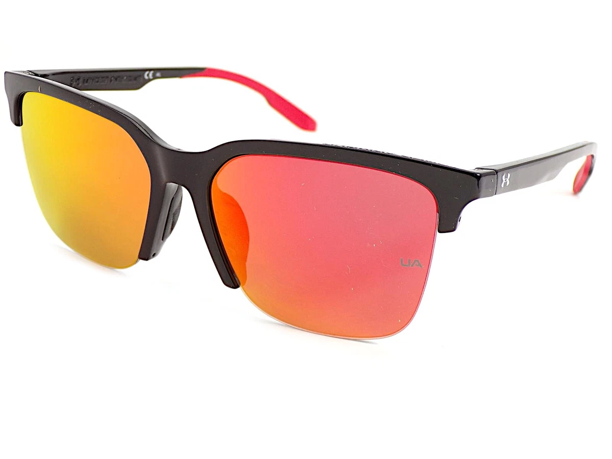 Under Armour Sunglasses Phenom F 57mm Shiny Black Red red Mirrored Lenses OIT