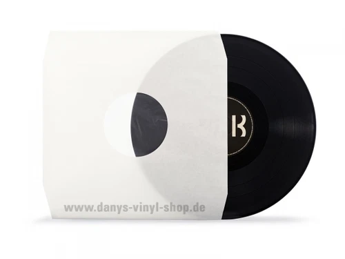 neue Premium LP Innen-hüllen, creme-weiß mit Eckschnitt, PE gefüttert