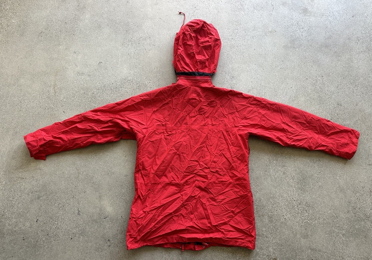 Vintage REI GORE-TEX Red Full Zip Button Closure Rain Coat Jacket