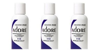 BL Adore Semi-Permanent Haircolor #113 African Violet 4 oz - THREE PACK