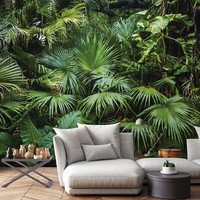 Botanisch Tapete Wandsticker Dschungel Pflanzen Schlafzimmer GrüN Wand GrößE