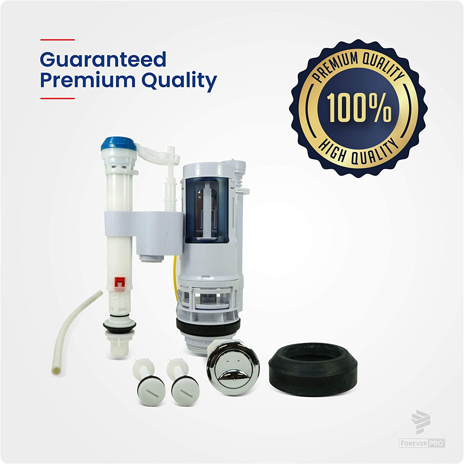 Dual Flush Toilet Repair Kit Universal 2Inch Drain, WaterSaving