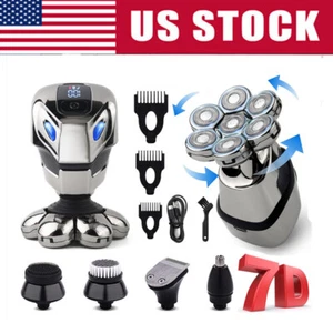 Upgrade 5-IN1 Electric Head Shaver for Bald Men Wet Dry Beard Hair Skull Trimmer