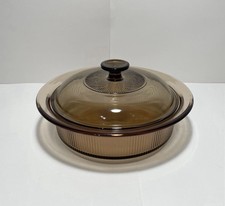 CORNING Visions V-32-B 1.5 Quart Amber EUC