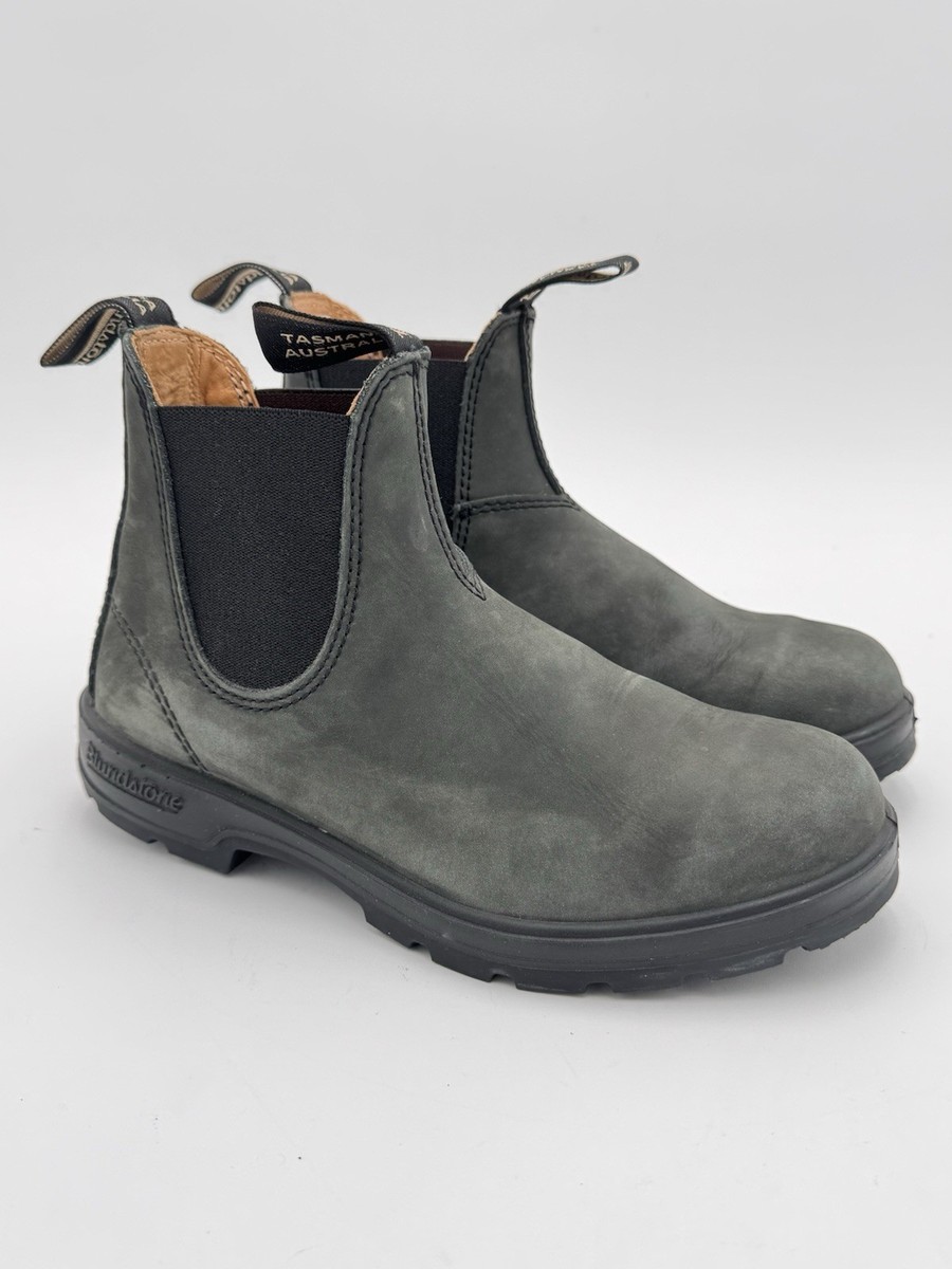 Womens 4 Blundstone Dark Gray Leather Chelsea Boots | eBay