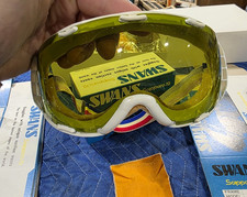 1 pr NOS Vintage 1972 Swans Sport Goggles New old Stock Ski Motocross Motorcycle