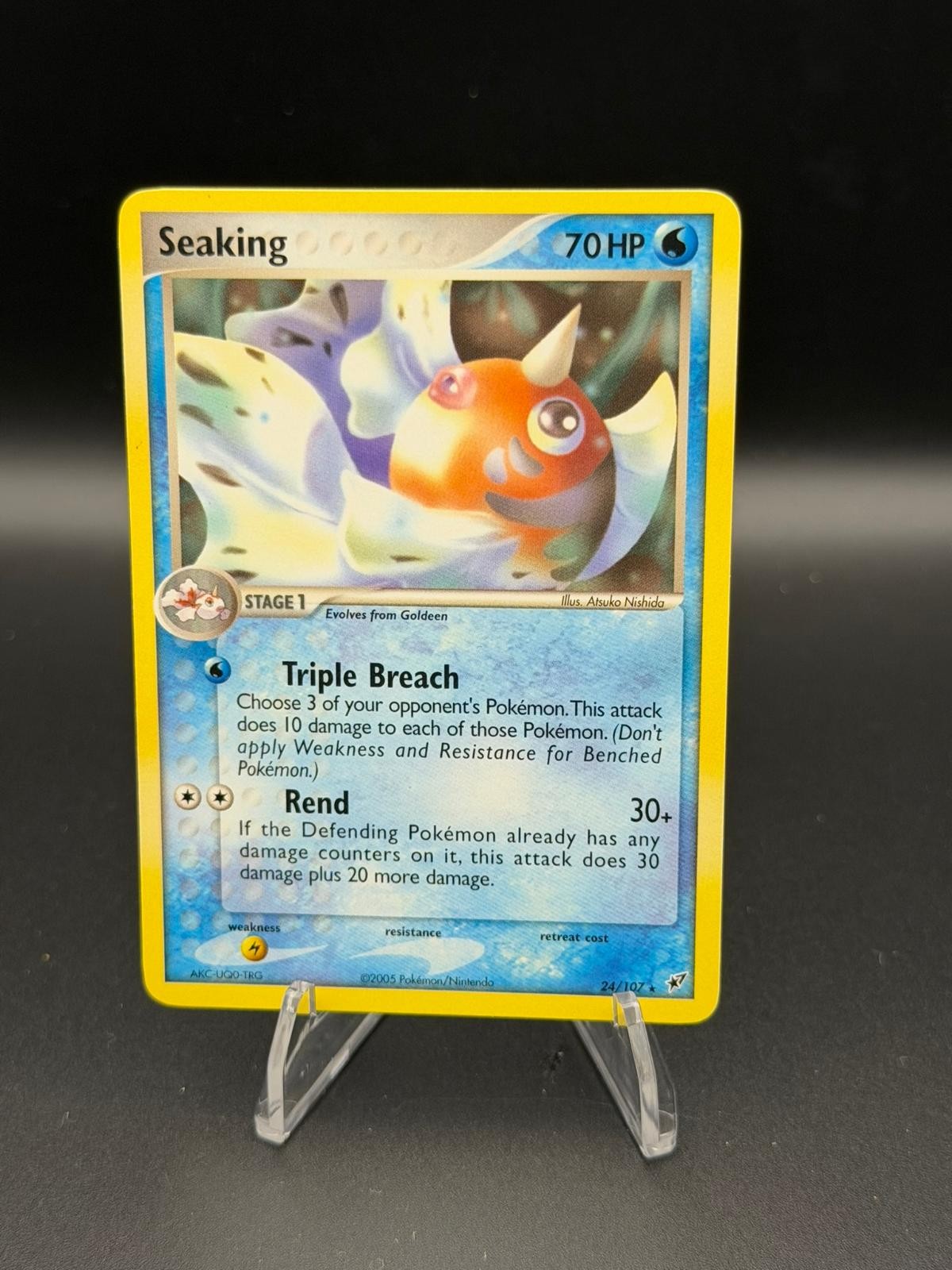 Seaking 24/107 Rare Deoxys Pokemon Moderately Played