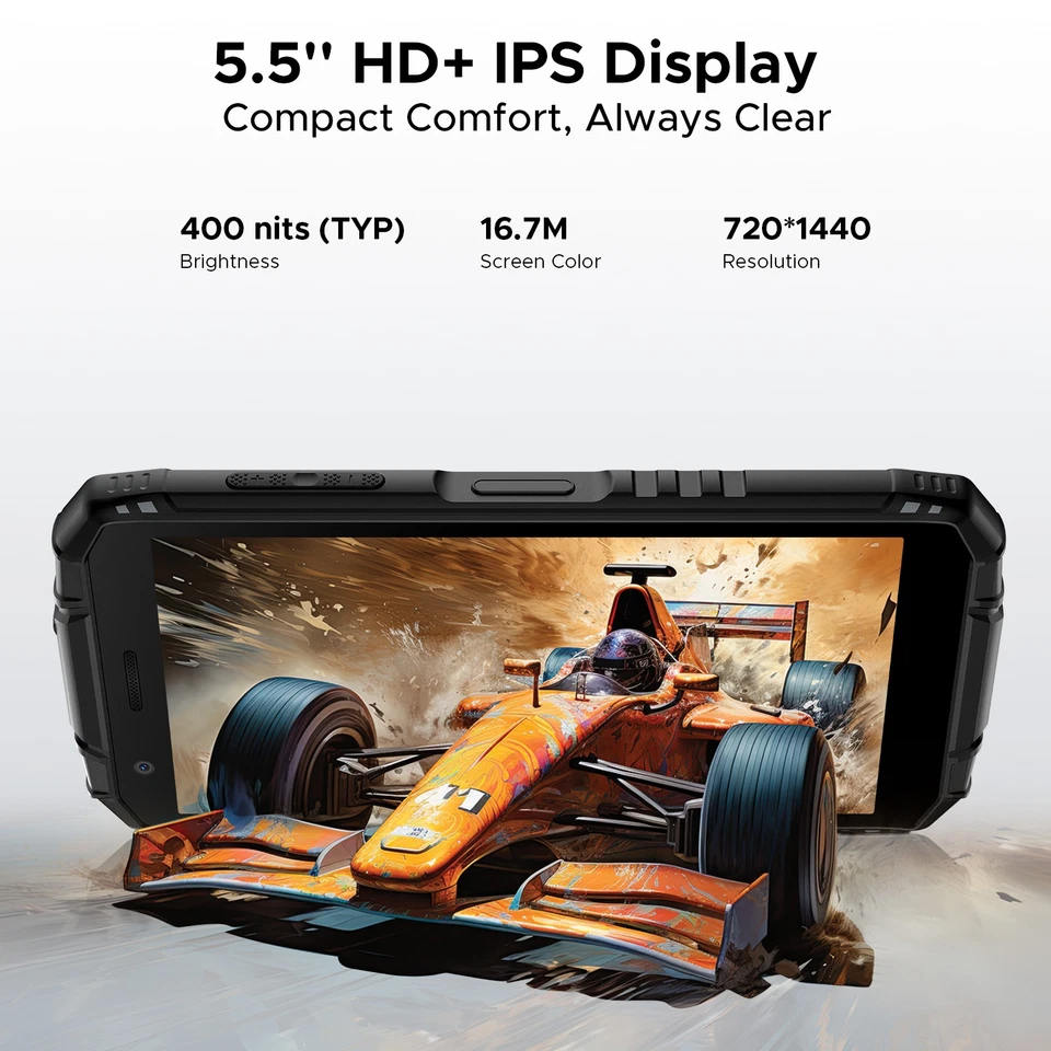 DOOGEE Fire 3 Android 15 Rugged Cell Phone 12GB+64GB 8350mAh 5.5" Smartphone New - Image 4 of 4