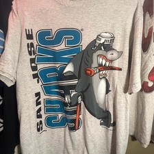 San Jose Sharks Hockey Team NHL short sleeve ash color shirt VK03082