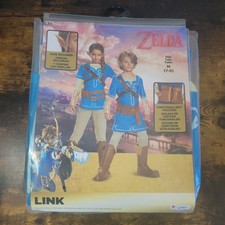 Legend Of Zelda Link Halloween Costume Disguise Breath of the Wild Ages 7-8 Med
