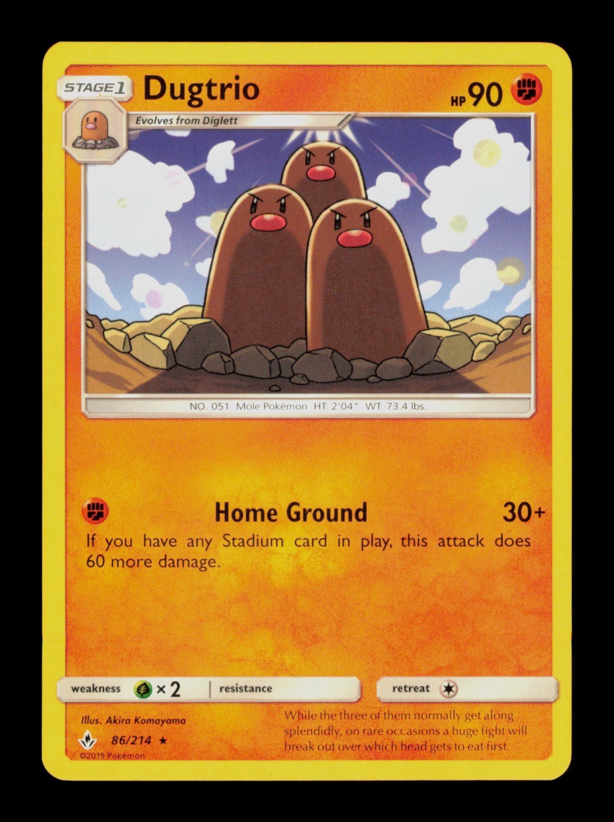 Dugtrio 86/214 Pokemon Unbroken Bonds Trading Card TC