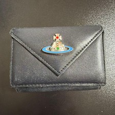 Vivienne Westwood Nappa Envelope Tri-Fold Wallet Leather Orb Compact Wallet