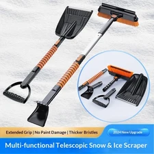 Car Snow Brush & Ice Scraper - Multi-Purpose Windshield Winter Cleaning Tool