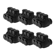 6PCS Dual Entry Aluminum Wire Connector 3 Port Insulated Multi Tap Connector ...