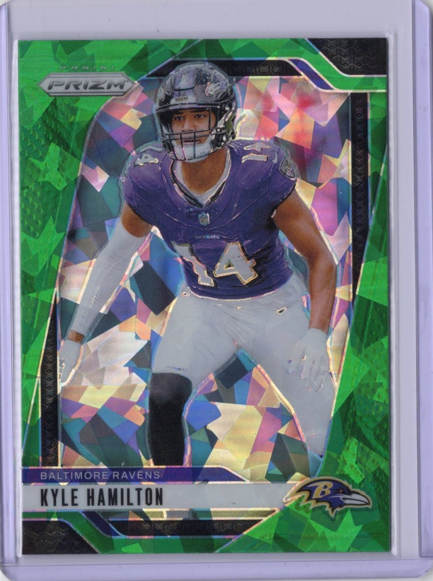 2024 Panini Prizm - Kyle Hamilton #23 Green Ice Prizm