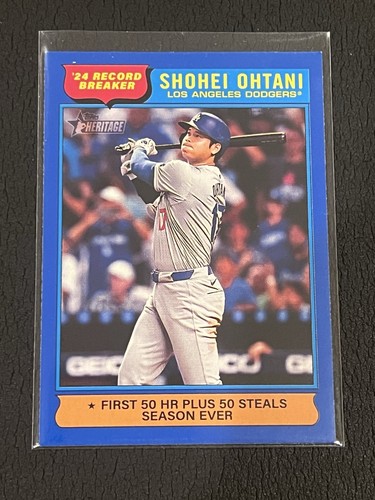 2025 Topps Heritage Shohei Ohtani Dark Blue Record Breaker #1 LA Dodgers