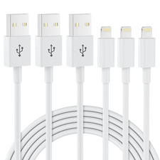 3 Pack iPhone Charger Cable 1.8M [Apple MFi Certified] Lightning to USB Cable Le