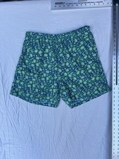Columbia PFG Swim Shorts Mens Medium Blue Tropical Fish Palm Lined Drawstring