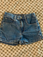 Vintage Polo Ralph Lauren Girls 5 Blue Denim Shorts Elastic Waist