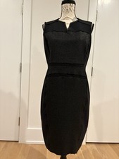 Elie Tahari Women's Black Dress Sheath Size 14 Sleeveless