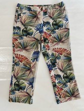Chico's Women s Tropical Leaf Print Capri Pants Size Chico's Sz 1 M