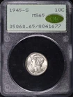 1945-S Mercury Dime PCGS MS-65 Gold CAC Old Rattler Holder
