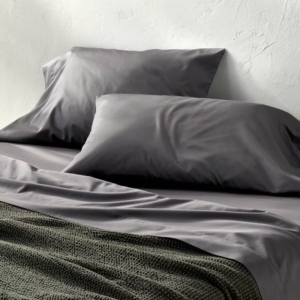 King 600 Thread Count Sateen Pillowcases Dark Gray - Casaluna 3690₽
