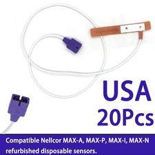 20Pcs Disposable spo2 Sensor Neonate/Adult Pulse Oximeter Fit for MAX-A